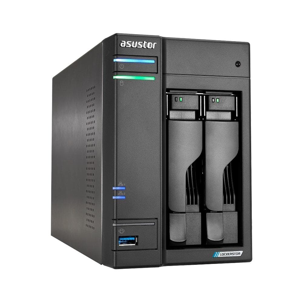 ASUSTOR - AS6702T v2 2 Bay NAS Quad-Core A4 2.0GHz CPU Dual 5GbE Port