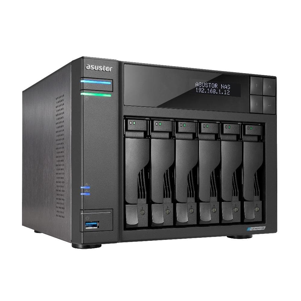 ASUSTOR - AS6706T V2 6 Bay NAS Intel Celeron N5105 8GB DDR4 Dual 5GbE Ports 4xM.2 6xSATA