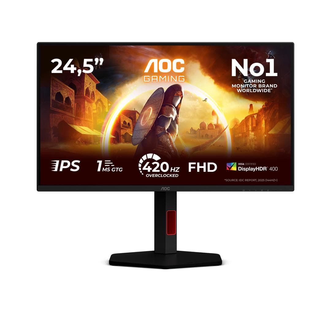 AOC - 24.5"" AOC Gaming 25G4KUR | 1920x1080 | Fast IPS | 1ms | 400Hz | 3years