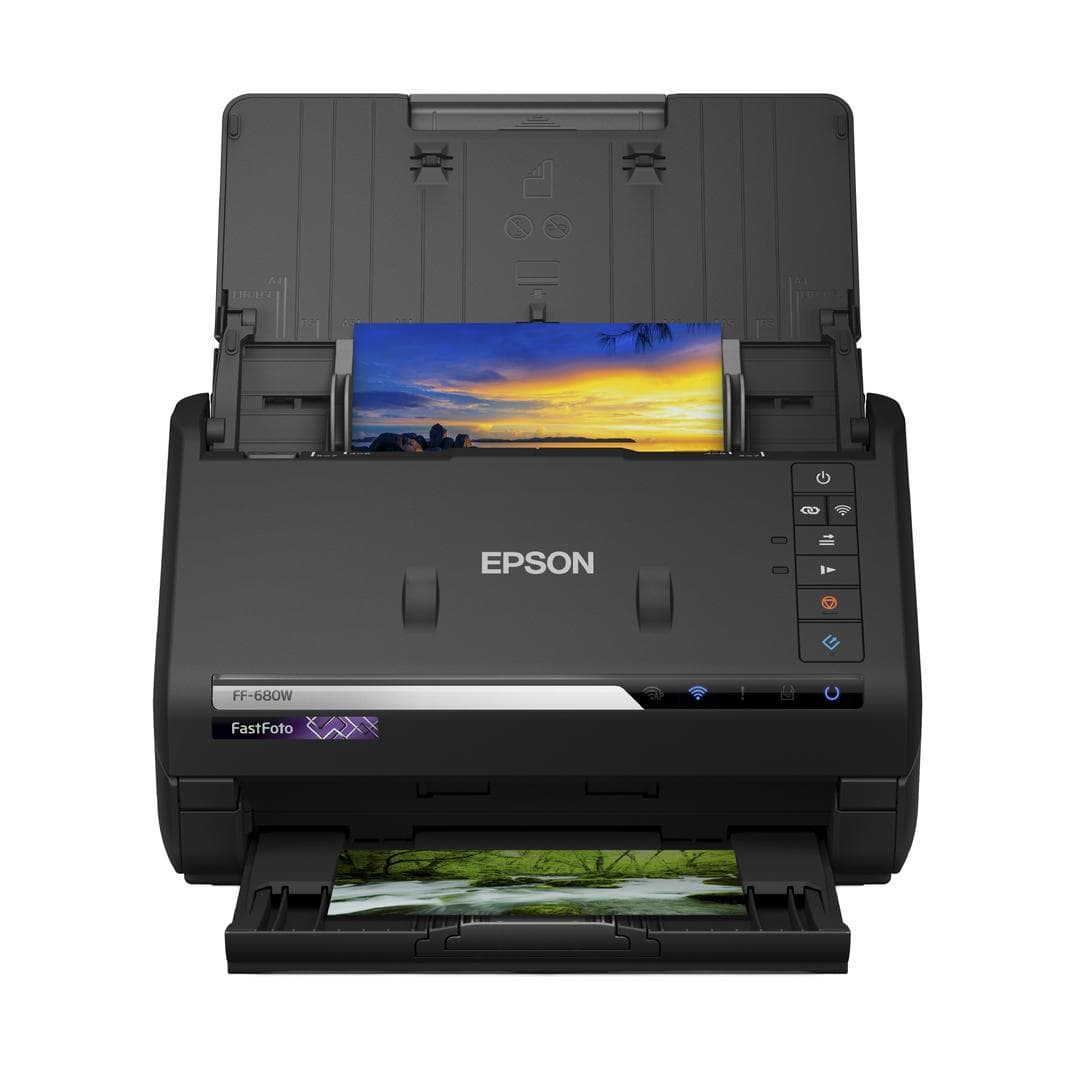 EPSON - FastFoto FF-680W Document scanner Contact Image SensorCIS Duplex A4 600x600dpi 45ppm mono/45ppm colour ADF USB 3.0 Wi-Fi