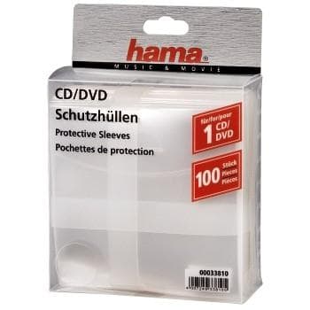 HAMA - CD DVD-Ficka I PP Transparent 100-pack