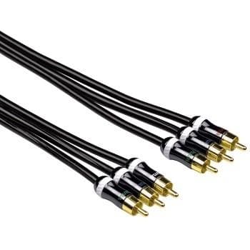 HAMA - Kabel 3xRCA-3xRCA Guld Svart 3m