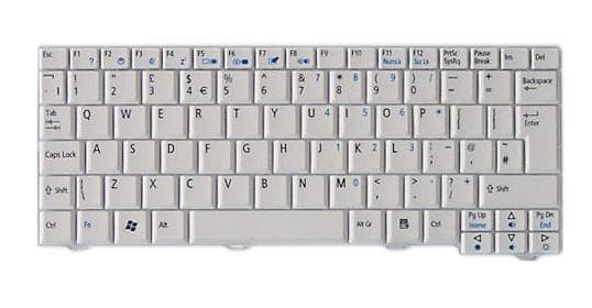 Acer - Tastatur - Belgia - hvit - for Aspire ONE 531, 531H