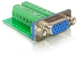 DELOCK - VGA Adapter Terminalblock 16pin -> D-Sub15