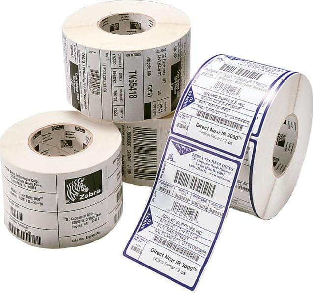 ZEBRA - Label Z-Select 2000T, Matt Coated, TT, 102x76mm, 930 Labels/Roll, 12 Rolls/Box,