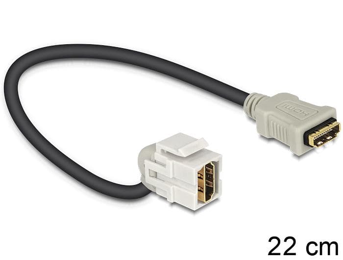 DELOCK - Keystone Modul HDMI BU/BU 110° | mit Kabel