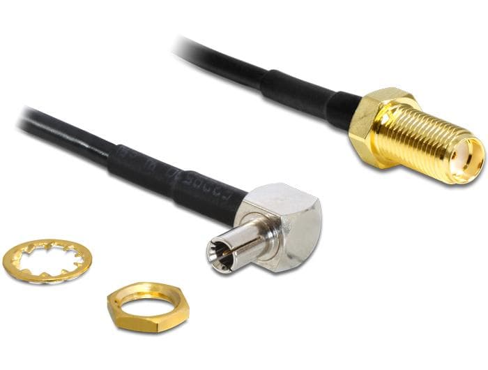 DELOCK - SMA Buchse zum Einbau > TS-9 90°