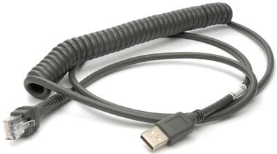 DATALOGIC - CAB-524, CABLE USB TYPE A POT, COILED, 2.4M CABL