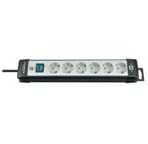 BRENNENSTUHL - grenuttag, 6xCEE 7/4 uttag, 1xCEE 7/7, 5m kabel, sva/grå