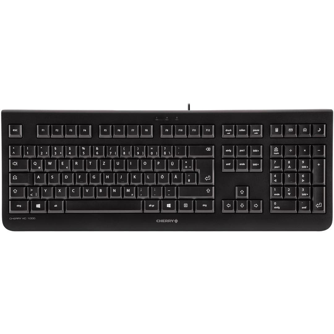 CHERRY - KC-1000, Nordisk layout, USB, 1,8m kabel, svart