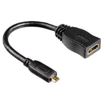 HAMA - Adapter HDMI D-HDMI Svart Mikro han-hun gull TL