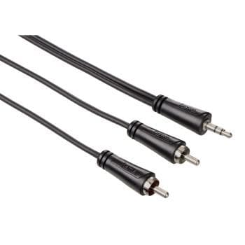 HAMA - audiokabel 3,5mm-2xRCA Svart 5m
