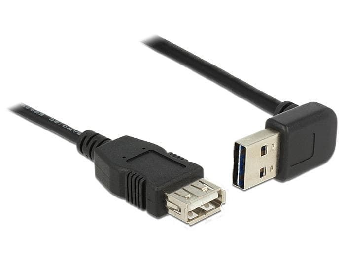 DELOCK - Extension cable EASY-USB 2.0 Type-A male angled up / down > USB