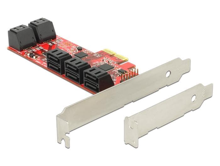 DELOCK - PCI Express 10xSATA Low Profile Form Faktor