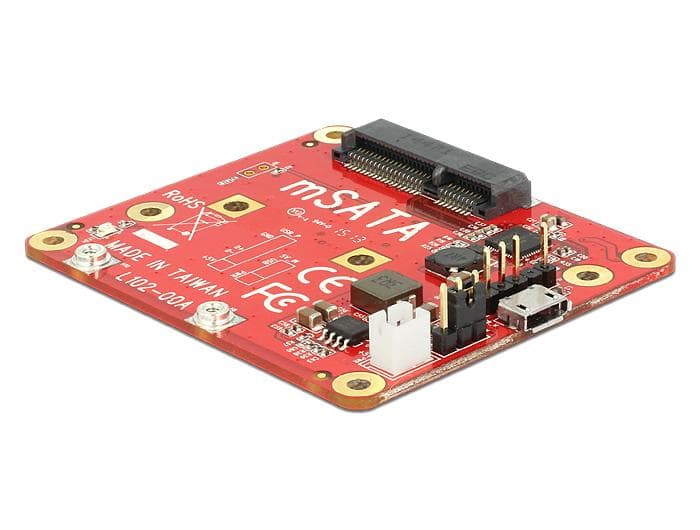 DELOCK - 62648 -Raspberry mSATA-modul , Typ Micro-B, ink. monteringssats