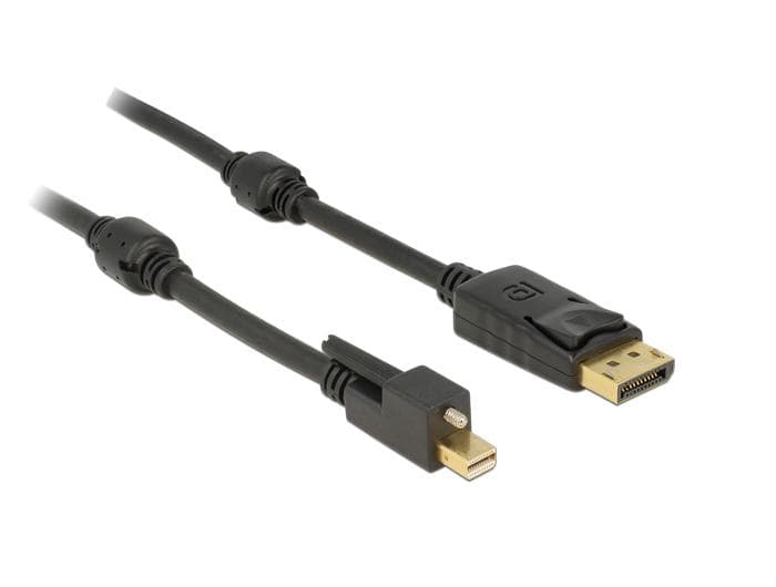 DELOCK - Mini DP 1.2 male with screw > DisplayPort male 4K 60 Hz 2 m