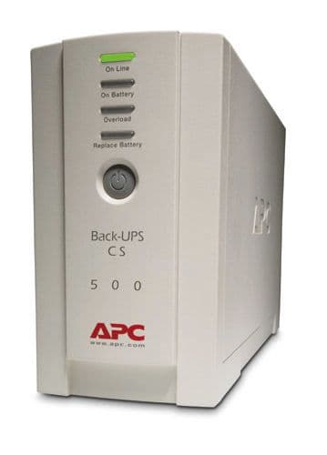 APC - Back-UPS CS 500VA Offline USB/serial, Data/DSL protection