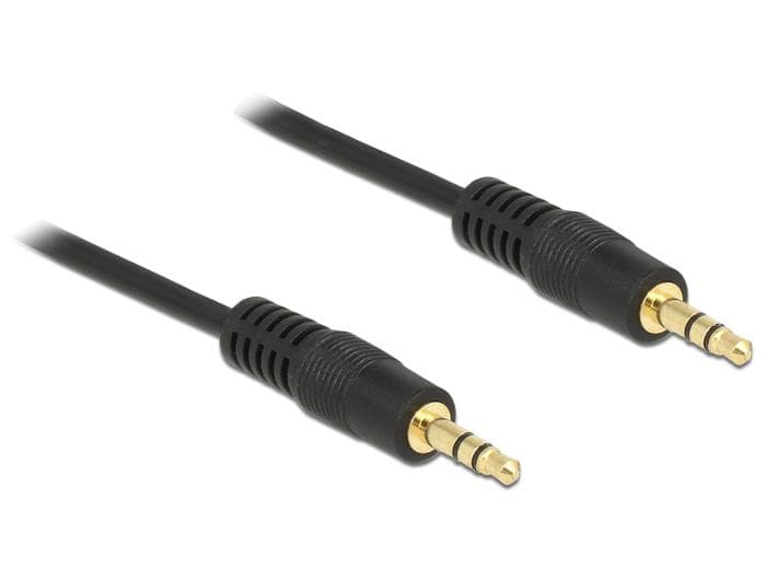 DELOCK - Stereo Jack Cable 3.5 mm 3 pin male > male 3 m black