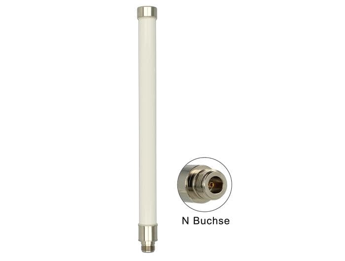 DELOCK - WLAN utomhusantenn, 802.11a/ac/b/g/n/h, vit