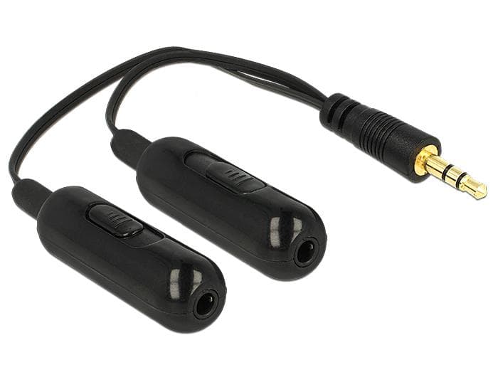 DELOCK - audio splitter jack 3.5mm > 2x3.5mm + Vol