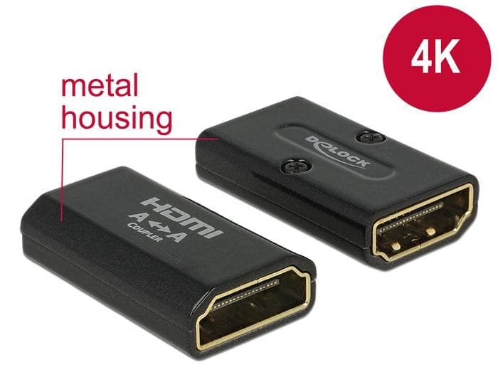 DELOCK - adapter HDMI(F)->HDMI(F) High Speed HDMI with Ethernet 4k