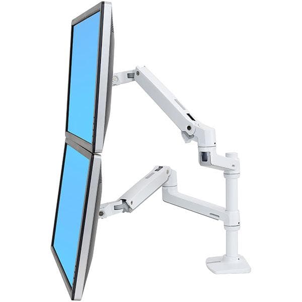 ERGOTRON - LX DUAL STACKING ARM MOUNT BRIGHT WHITE TEXTURE ACCS