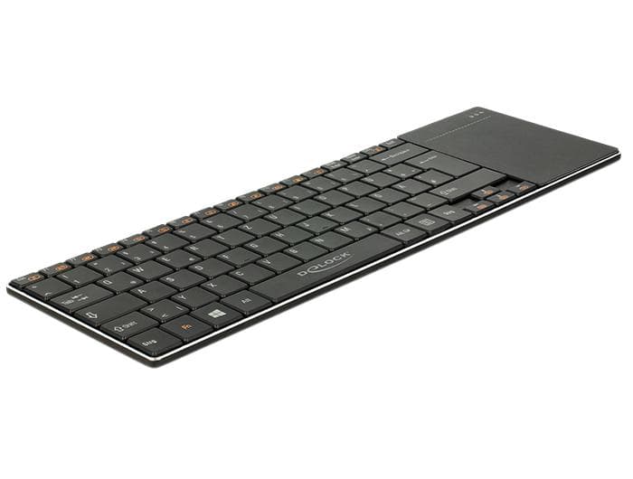DELOCK - Wireless Keyboard for Smart TV and Windows PC with Touchpad 6mm