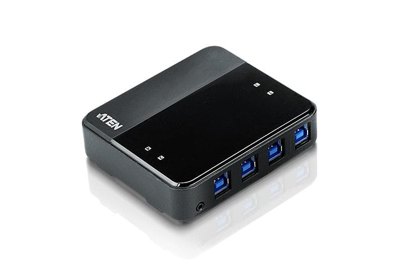 ATEN - USB 3.0 hubb för 4 datorer, 4xUSB A hona, 4xUSB B hona, svart