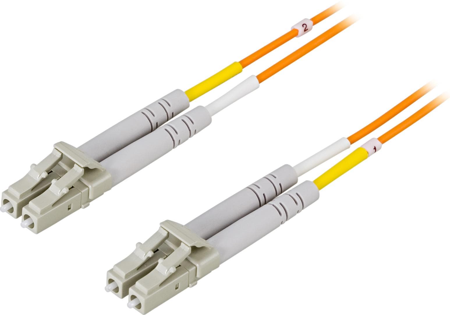 DELTACO - Fiber cable LC - LC, duplex, multimode, 10m