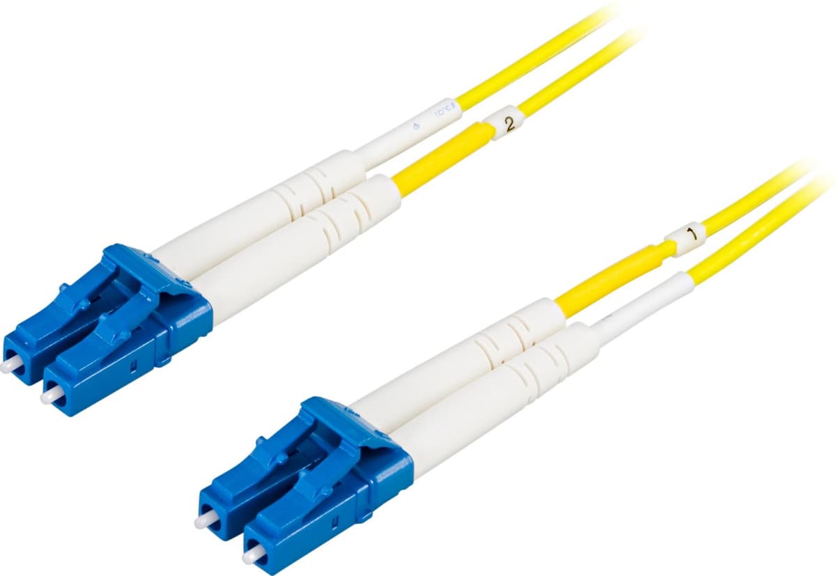 DELTACO - Fiber cable LC - LC, duplex, single mode, 1m