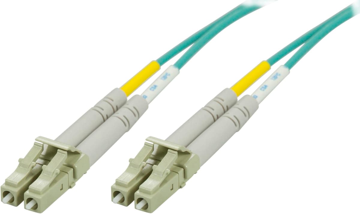 DELTACO - OM3 fiber cable, LC - LC, duplex, multimode, 50/125, 25m