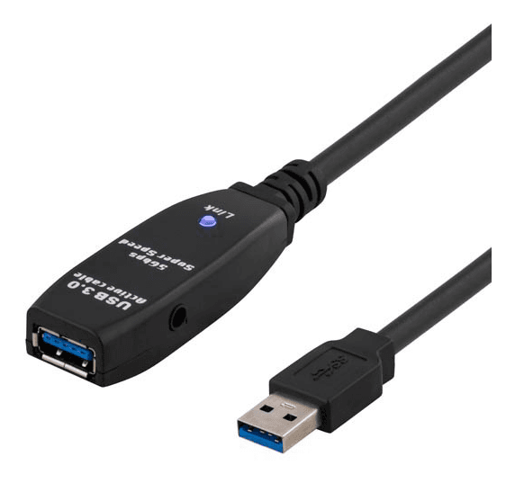 DELTACO - USB 3.0 USB extension cable 7m Black
