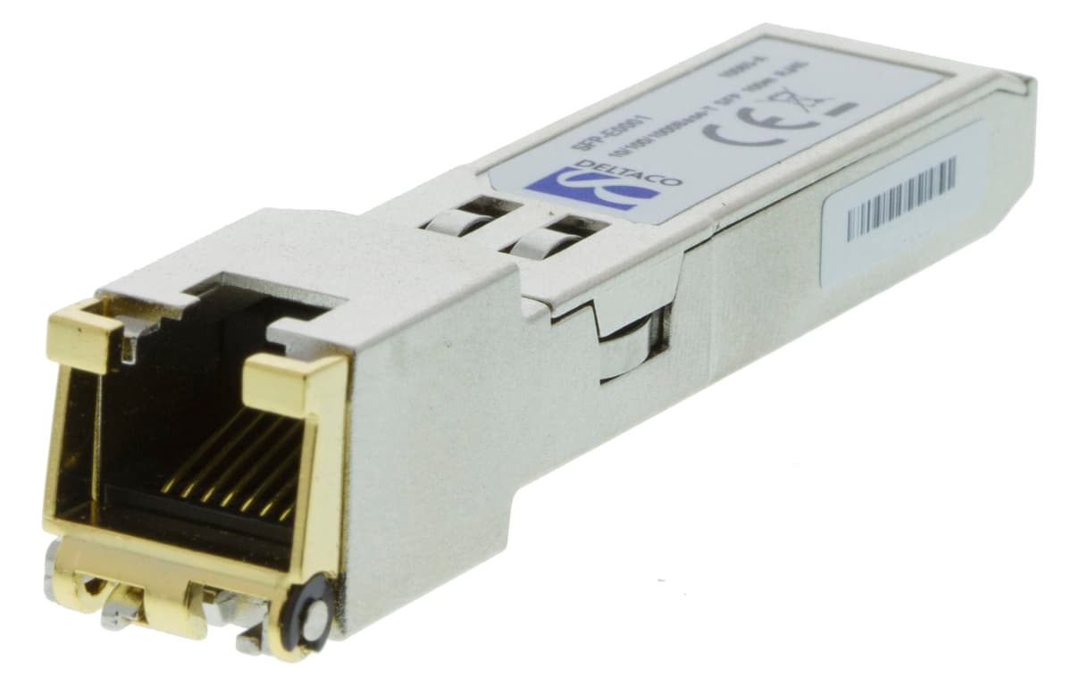 DELTACO - SFP 1000Base-T, RJ45, Cat5, 100m
