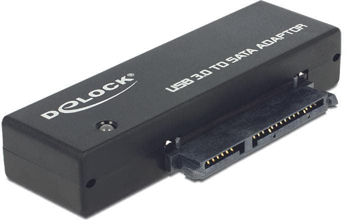 DELOCK - USB 3.0 till SATA direkt dockning, 6Gb/s, svart