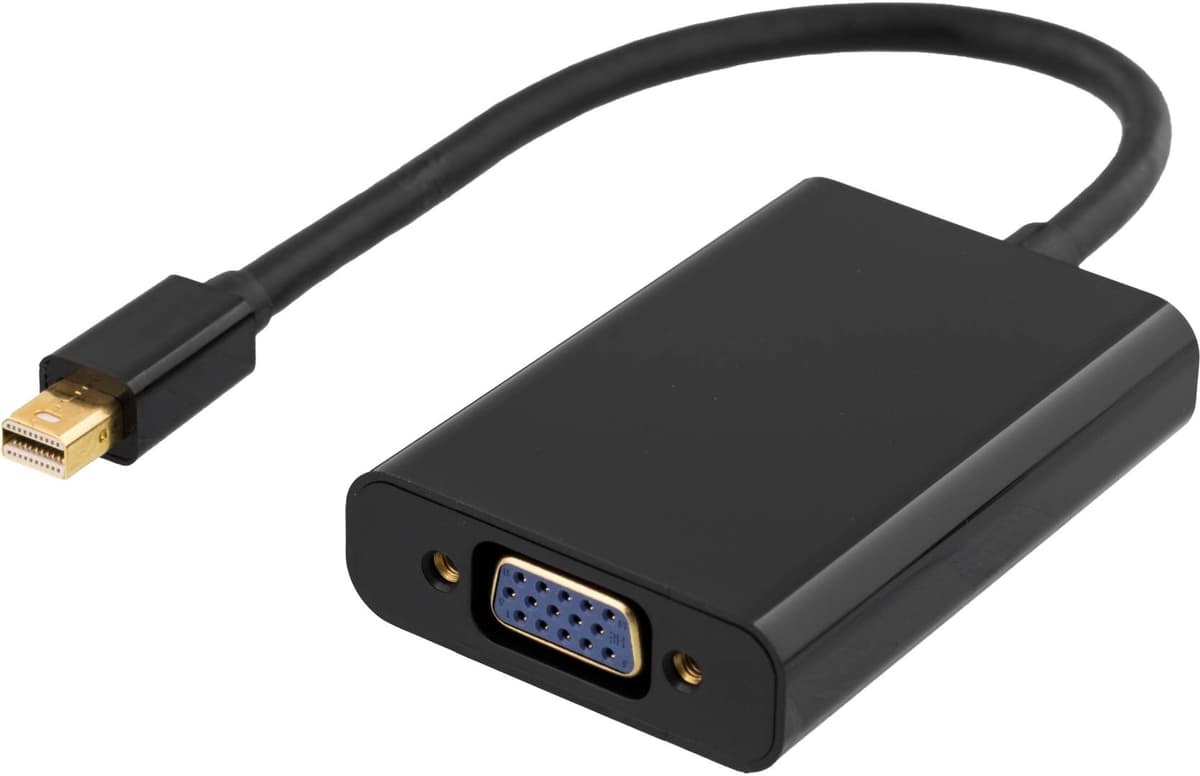 DELTACO - DisplayPort adapter Black 25cm