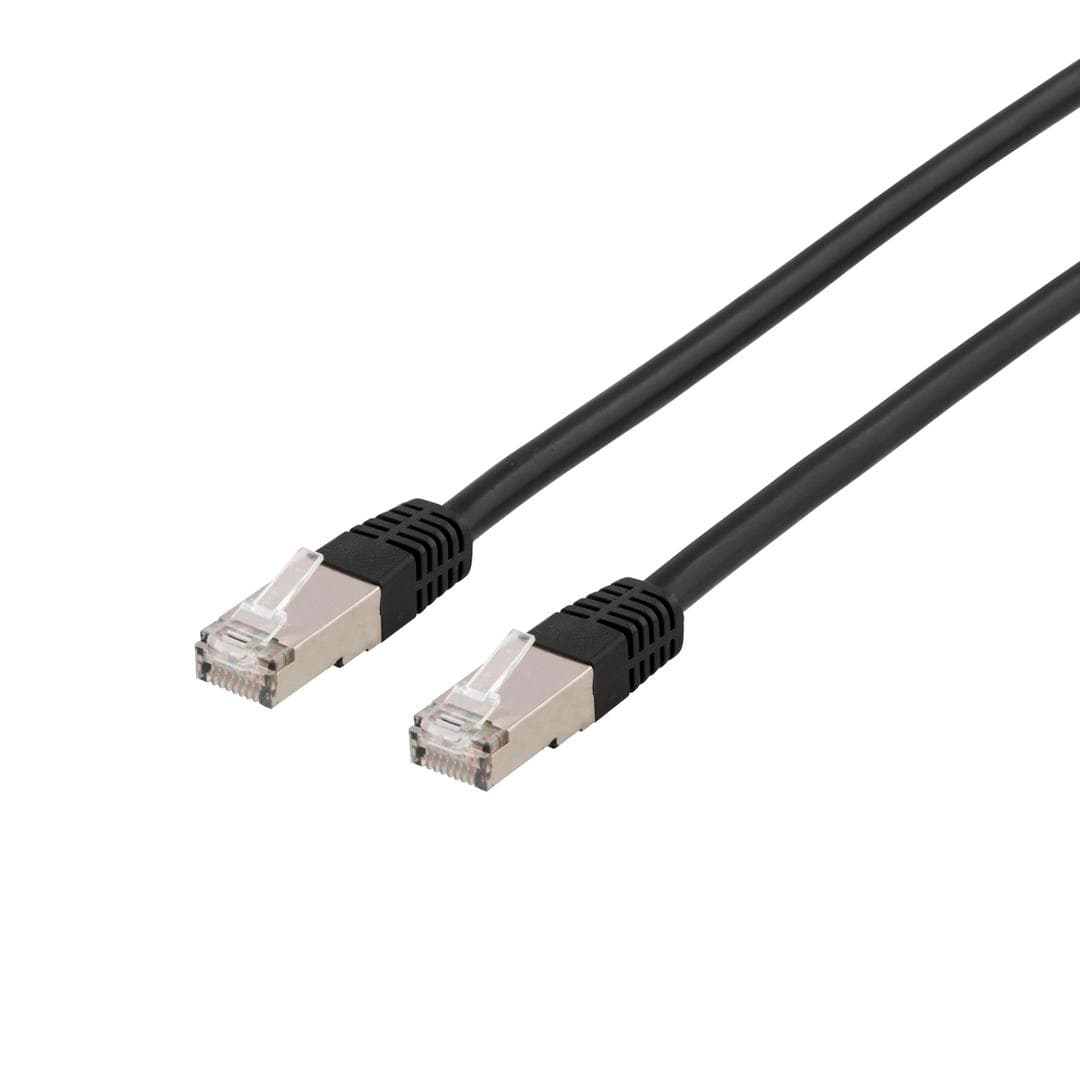 DELTACO - U / FTP Cat6a patch cable, LSZH, 20m, black