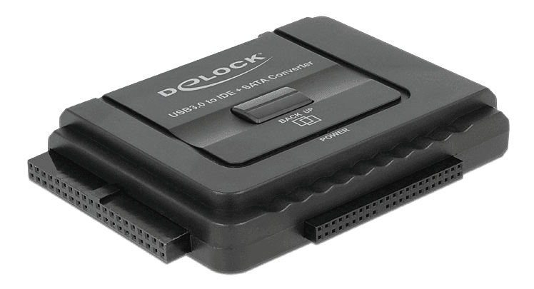DELOCK - Converter - USB 3.0 till SATA/IDE med backup-funktion, svart