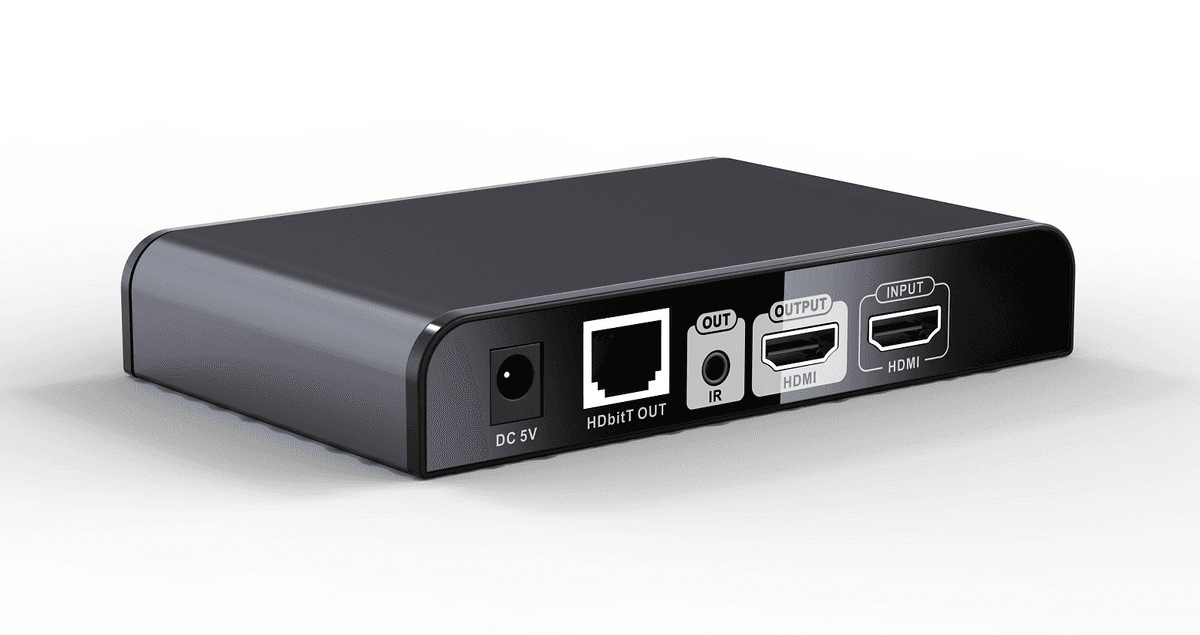 DELTACO - HDMI extension over Ethernet, HDbitT, 150m. 1080P, IR, loop-out, black