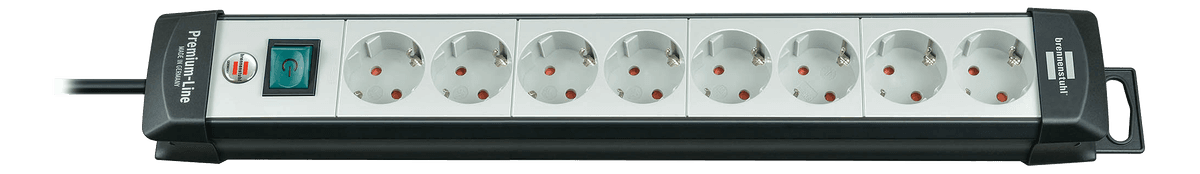 BRENNENSTUHL - 8-fack 3m cable Svart/Vit