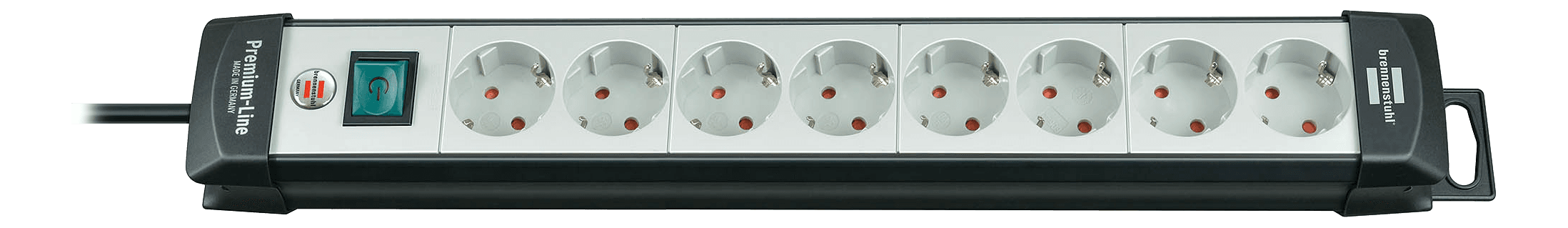 BRENNENSTUHL - 8-fack 3m cable Svart/Vit