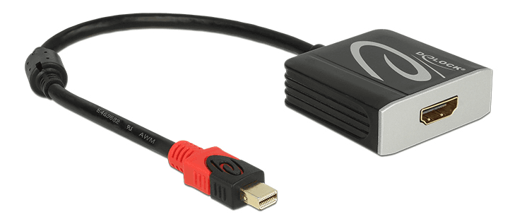 DELOCK - mini DisplayPort till HDMI-adapter, aktiv, 4K i 60Hz, svart
