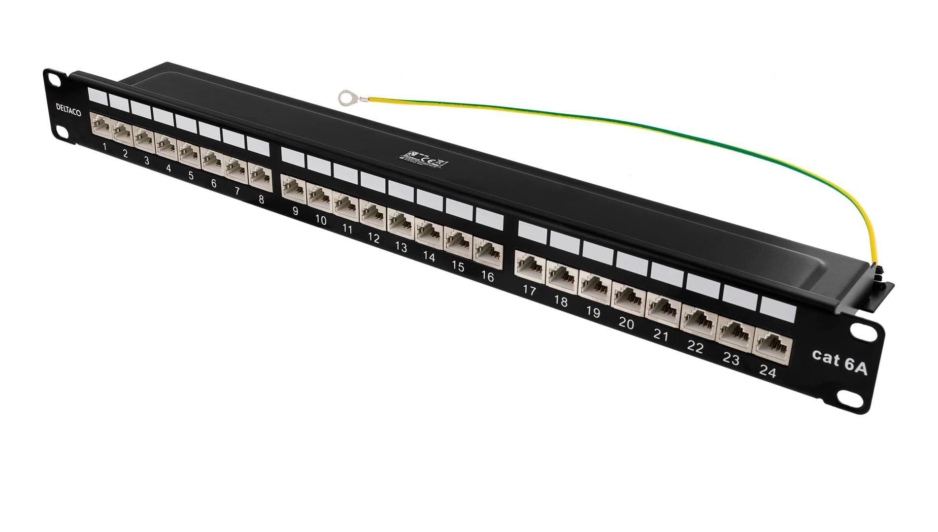 DELTACO - 24Port CAT6.A Patch Panel