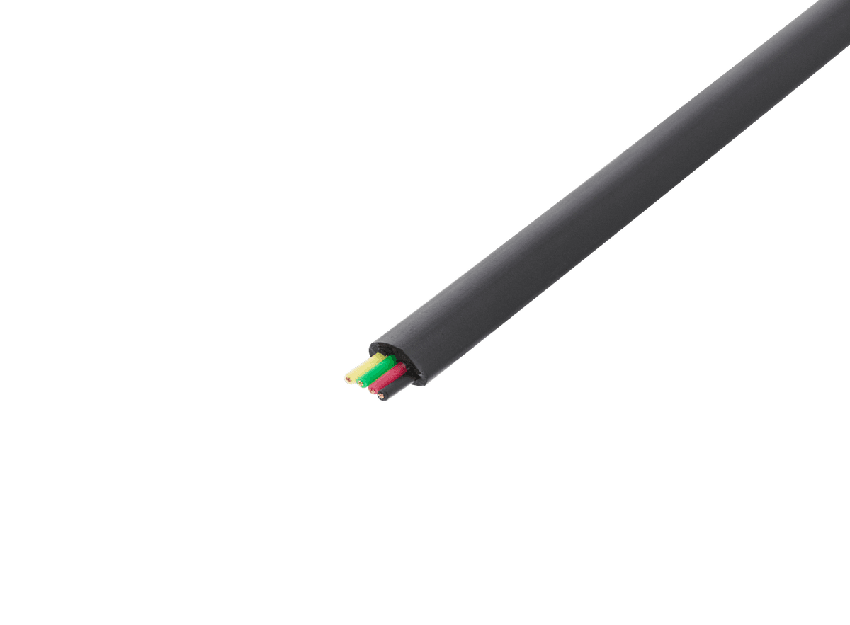 DELTACO - Modular cable, 6P, reel, 100m, black