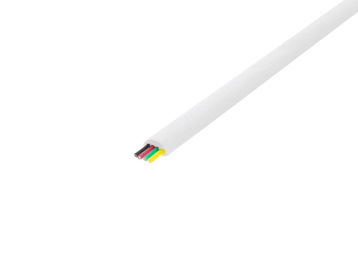 DELTACO - Modular cable, 6P, reel, 100m, white