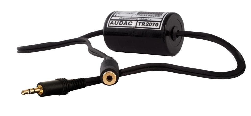 AUDAC - Jordskiller TR2070 Passiv Ground loop isolator 3,5JackM 3,5JackF