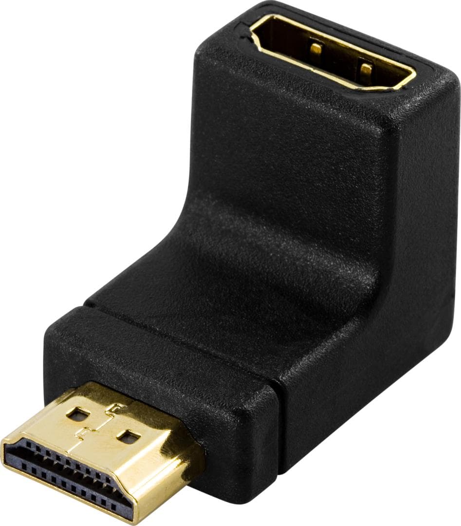 DELOCK - HDMI-adapter, 19-pin hane till hona, vinklad