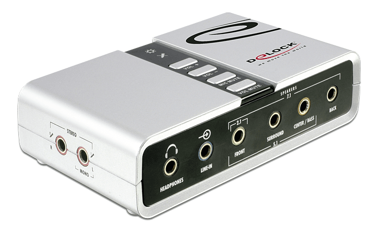 DELOCK - USB 2.0 ljudkort, 7.1, 3,5mm, S/PDIF, ADC/DAC