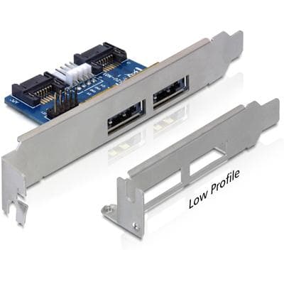 DELOCK - Power Over eSATA-bracket, 2xeSATA