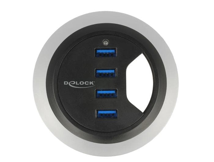 DELOCK - In-Desk Hub 4 Port USB 3.0