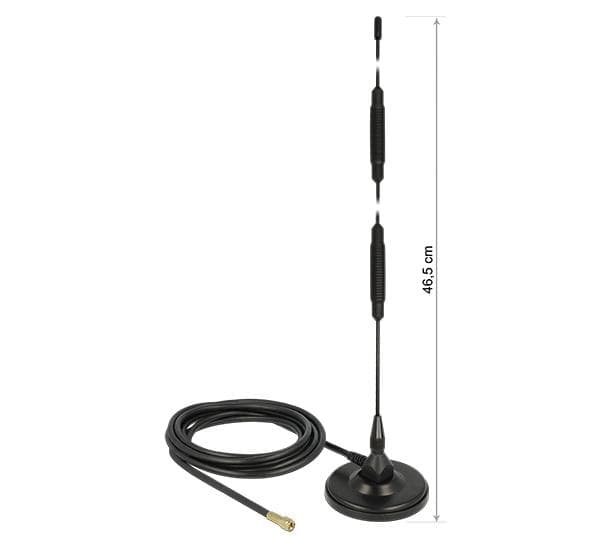DELOCK - LTE Antenna SMA plug 7 dBi fixed omnidirectional with magnetic